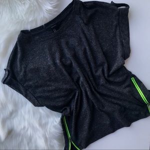 Forever21 Heather Gray zip tee • Size Medium